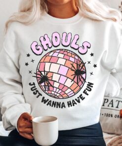 Ghouls Just Wanna Have Fun Halloween Sweatshirt, Spooky Mom Shirt, Womens Cute Pumpkin Halloween Comfort Colors Sweater
