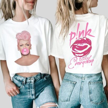 PINK Shirt, Pink bubblegum 2 Side Shirt, P!nk Summer Carnival Tour 2023 Shirt