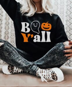 Halloween Shirt For Women, Jack-o-lantern Shirt, Womens Boo Ghost Halloween Comfort Colors Shirt