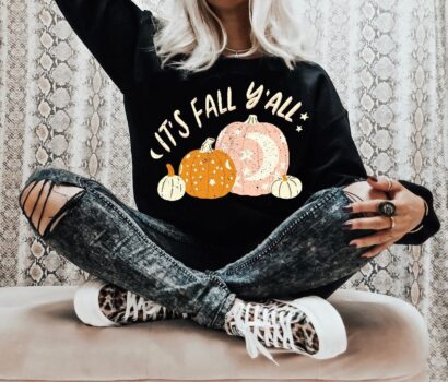 It's Fall Y'all Halloween Sweatshirt, Spooky Halloween Mom Shirt, Scary Trick Or Treat Comfort Colors Shirt