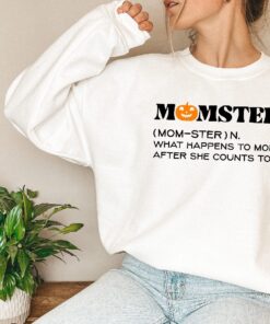 Momster Funny Mom Halloween Tee, Fall Shirt, Halloween Shirt For Women, Womens Fall Comfort Colors Shirt