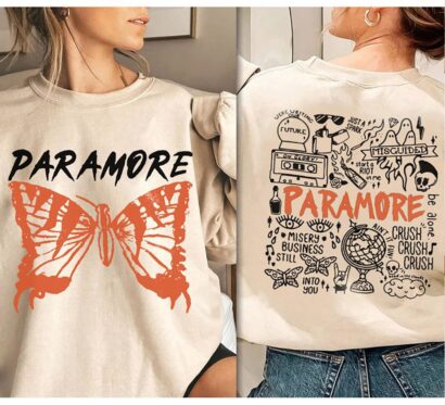 Paramore T Shirt, 2 Side Vintage Merch Paramore American Sweatshirt