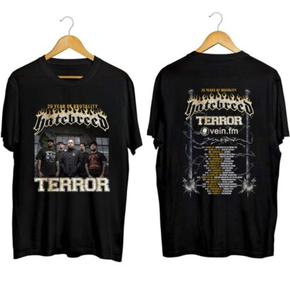 Hatebreed 2023 TourShirt, 20 Years Of Brutality Tour Hatebreed Shirt, Hatebreed Band Shirt