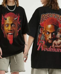 Dennis Rodman Vintage Style T Shirt 2 Sides, Dennis Rodman Fluo Sweatshirt