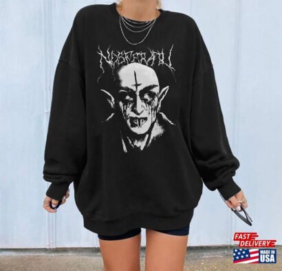 Black Metal Nosferatu Horror Shirt Film Sweatshirt T-Shirt