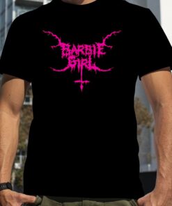 Black Metal Barbie Girl Pink shirt