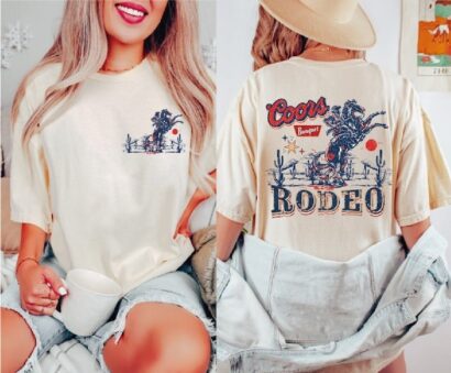 Coors Cowboy T-Shirt, Retro Cowboy Shirt, Wester Rodeo Shirt