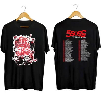 5 Seconds Tour 2023 2024 Shirt, 5sos t shirt, 5sos comfort colors shirt