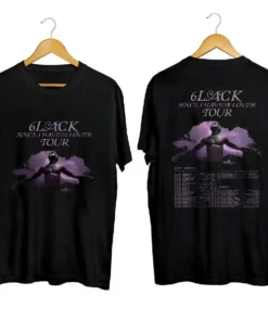 6lack 2023 Tour Shirt, 6lack t shirt, 6lack 2023 concert comfort clolors shirt