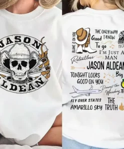 Jason Aldean Cowboys Skull Boots and Hat T-Shirt, Jason Aldean Album Tour 2023 Shirt