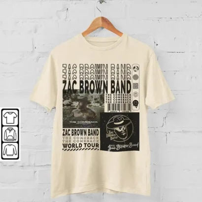 Zac Brown Shirt, Zac Brown Tour 2023 Tickets Album The Comeback Tee