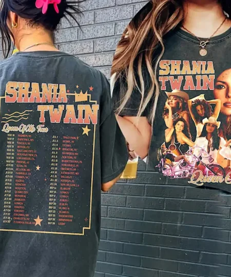 Shania Concert Tour Shirt, Shania Let's Go Girls Tee, Shania Twain Queen of Me Shirt