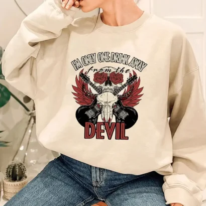 Jelly Roll Comfort Colors Shirt, I'm Only Drink Away Devil Shirt