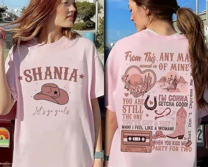 Shania Twain Shirt, Shania Let's Go Girls, Shania Twain Tour Shirt