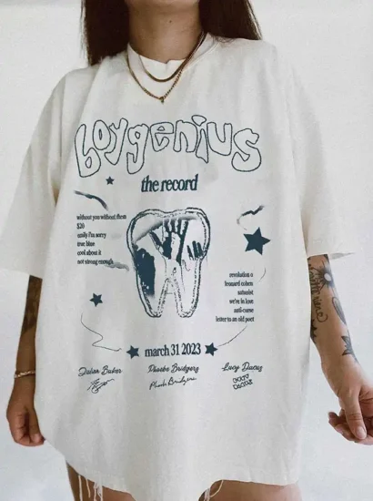 Boygenius Tooth shirt, The Record Merch tshirt, Boygenius Tour 2023 Shirt