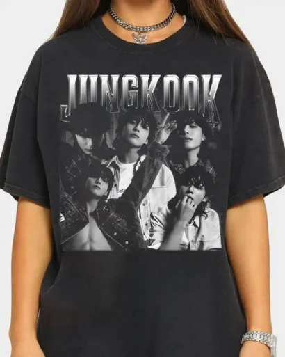 Vintage JungKook 90s Bootleg Shirt, Jungkook BTS Unisex T-shirt