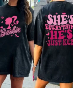 Barbie Movie 2023 Shirt, She's Everything He's Just Ken, Barbie Shirt, Pink Barbie Shirt