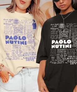 Paolo Nutini Doodle Art Shirt, Paolo Nutini Sweatshirt, Paolo Nutini Retro Lyric Album Song Music Band Unisex Gifts Hoodie