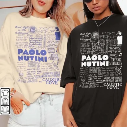 Paolo Nutini Doodle Art Shirt, Paolo Nutini Sweatshirt, Paolo Nutini Retro Lyric Album Song Music Band Unisex Gifts Hoodie