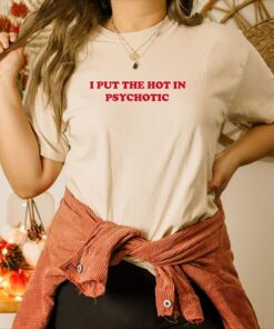 I Put the Hot in Psychotic comfort color Shirt, Hipster Shirt, Sarcastic Gift, Sarcastic Saying Shirt