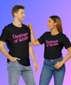 Destroyer of Worlds in Pink Barbie Shirt, Barbenheimer Shirt, Barbie Oppenheimer T-Shirt