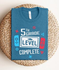 5th Grade Level Completed, Gamer Graduation Shirt, School Graduation T-Shirts