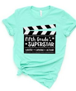 Fifth Grade Superstar Lights Shirts, Teach Love Inspire, Back To School Shirt
