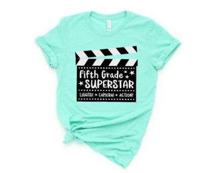 Fifth Grade Superstar Lights Shirts, Teach Love Inspire, Back To School Shirt