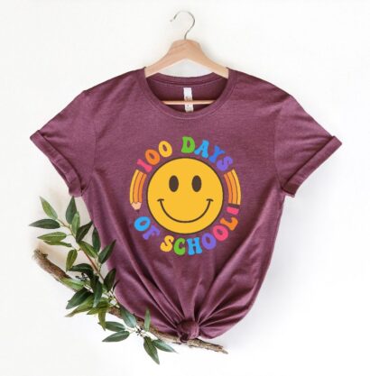 Happy 100 Days Shirt, 100 Days Brighter Shirt,teacher Shirt, Back To School Shirt