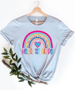 Hello 1st Grade Shirts, Teach Love Inspire Shirt, Back To School Shirt, First Grade Teacher Tee