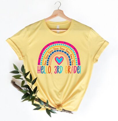 Hello 3th Grade Shirts, Teach Love Inspire Shirt, Back To School Shirt