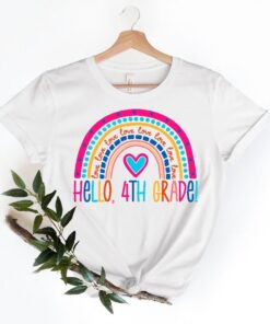 Hello 4th Grade Shirts, Teach Love Inspire Shirt, Fourth Grade Teacher Tee