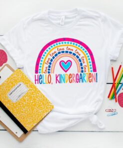 Hello Kindergarten Shirts, Teach Love Inspire Shirt, Back To School Shirt