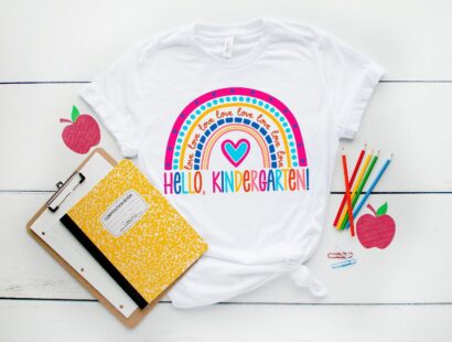 Hello Kindergarten Shirts, Teach Love Inspire Shirt, Back To School Shirt