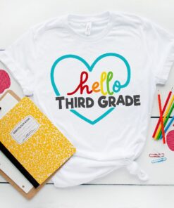 Hello Third Grade Shirts, Back To School Shirt