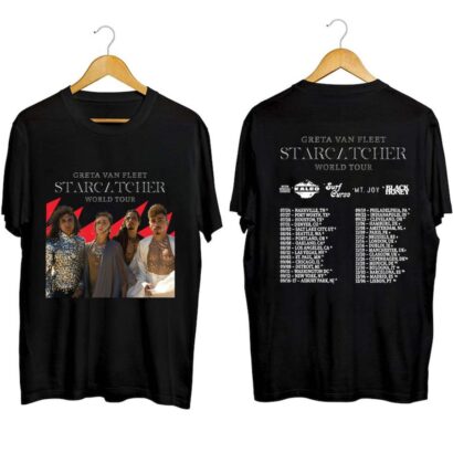 Greta Van Fleet Starcatcher World Tour 2023 Shirt, Greta Van Fleet 2023 Tour Shirt, Comfort color shirt