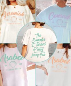 Customs The summer I turned pretty comfort color tshirt, summer cousins beach shirt, Team Conrad Jeremiah Jsabel comfort color shirt