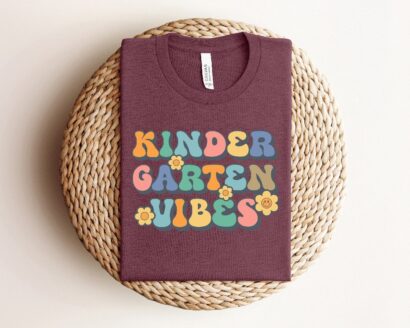 Kindergarten Teacher Shirt, Kinder Garten Vibes Tee