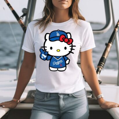 Los Angeles Dodgers, Hello Kitty Dodger tee, Dodgers Shirt