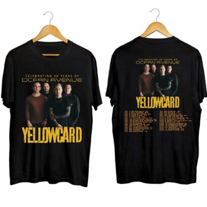 Yellowcard 2023 Tour Shirt, Yellowcard Fan T Shirt, Comfort color shirt