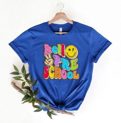 Preschool Teacher Shirt, Hello Preschool Shirt, Cute Preschool Teacher Shirt