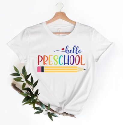 Preschool Teacher Shirt, Hello Preschool Shirt