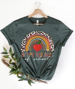 Rainbow Leopard School 100 Days Of School Shirt