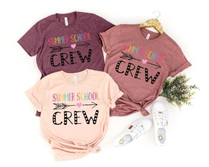 Summer School Crew Shirts, Teach Love Inspire Shirt, Back To School Shirt