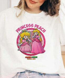 Vintage Nintendo Princess Peach Duo Super Mario TShirt, Funny Gift For Kids Sweatshirt