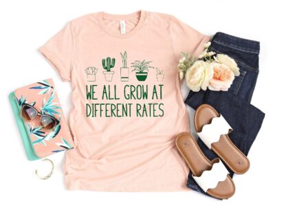 We All Grow At Different Rates, Kindergarten Shirt, Elementary Shirt