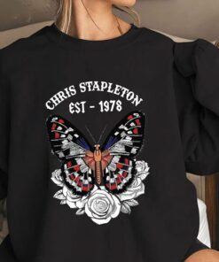 Chris Stapleton EST 1978 TShirt, Chris Stapleton Butterfly Shirt, Chris Stapleton Fan Gift Tee, Country Music Tour shirt