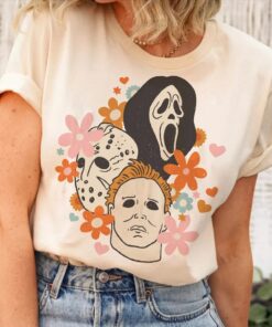 Retro Vibes Horror movie Halloween Scream Jason Spooky comfort color shirt, Michael Meyers comfort color shirt