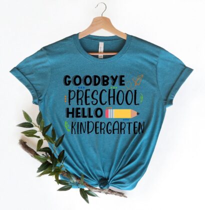 Goodbye Preschool Hello Kindergarten Shirt, Peace Out Kindergarten Shirt, Kindergarten Grade Shirt