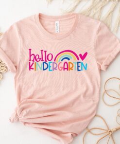 Hello Kindergarten Colorful Rainbow Shirt, Back To School Shirt